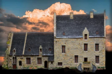 Chateau de Dol-de-Bretagne - Facade Nord - Nuages