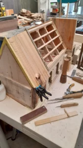 Chateau de Dol de Bretagne - Voligeage en cours