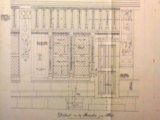 Manoir Francois 1er - Lisieux - Facade sur rue au XVIIIème siècle