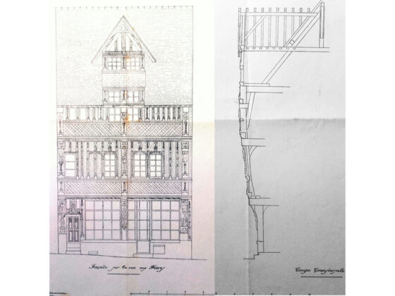 Manoir Francois 1er - Lisieux - Facade sur rue au XVIIIème siècle